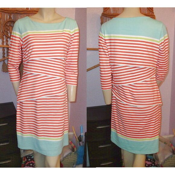 J. McLaughlin Nicola Catalina Cloth Dress Size M Sleeveless Stretch Jersey NEW - Picture 1 of 10